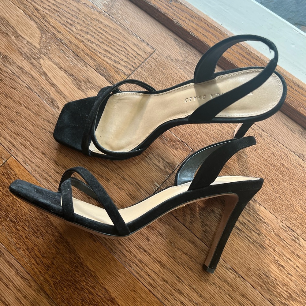 COPY - Veronica Beard Black Suede Slingbacks